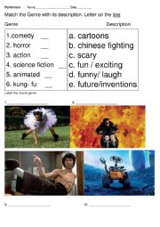 English Worksheet: Movie Genre