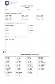 English Worksheet: Ponetics practice