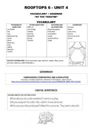 ROOFTOPS 6 (OUP) - VOCABULARY UNIT 4