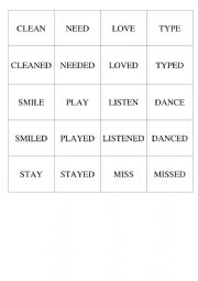 REGULAR VERBS MEMORY GAME