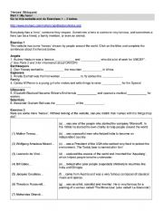 English Worksheet: Webquest