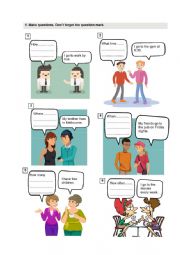 English Worksheet: Asking Wh questions