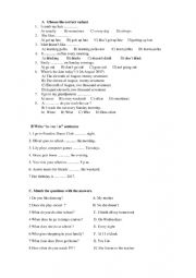 English Worksheet: test