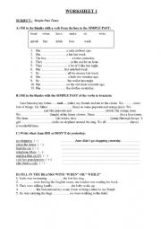 English Worksheet: when and while