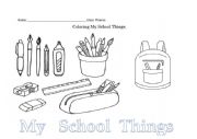 English Worksheet: Back to school