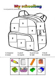 English Worksheet: My schoolbag