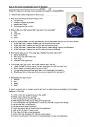 English Worksheet: Comedy Video - How to use the word Ass