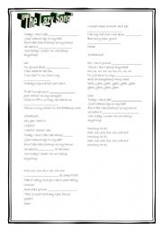 English Worksheet: THE LAZY SONG - BRUNO MARS