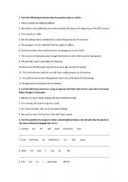 English Worksheet: Grammar exercises