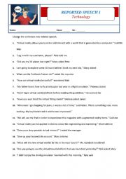 English Worksheet: Reported Speech - Teenagers and Technology