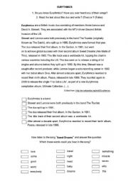 English Worksheet: Sweet Dreams Task