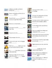 English Worksheet: Air travel vocabulary