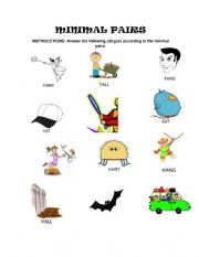 English Worksheet: Minimal pairs