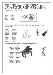 plural of nouns complete rules 3 pages