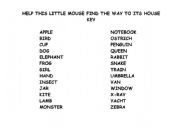 English Worksheet: ABC game