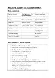 English Worksheet: Thanking someone