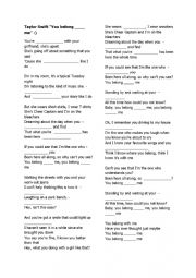 English Worksheet: LYRICS 