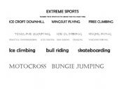 English Worksheet: extreme sports