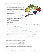 English Worksheet: Tourist Survey