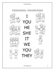 Personal Pronouns and verb to be 