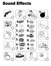 English Worksheet: SOUND EFFECTS