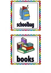 English Worksheet: Classroom supplies flashcards