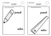 kindergarden pencil and ruler