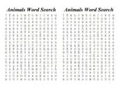 English Worksheet: Animals Word Search