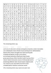WORDSEARCH: ENVIRONMENT