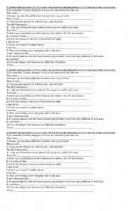 English Worksheet: Paraphrasing