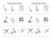 English Worksheet: House cleaning tools