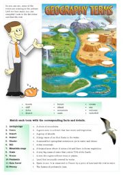 English Worksheet: GEOGRAPHICAL FEATURES