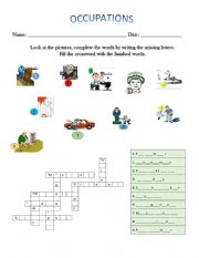 English Worksheet: -Occupations