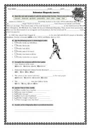 English Worksheet: Bohemian Rhapsody Movie