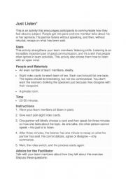 English Worksheet: volunteers customer skills activity 