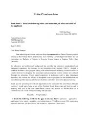 English Worksheet: CV and Cover letter In English