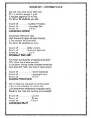 English Worksheet: ELD Chants