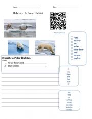 English Worksheet: Writing About Habitats