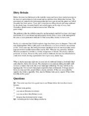English Worksheet: Reading comprehension
