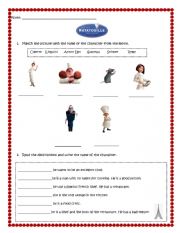 English Worksheet: Ratatouille movie