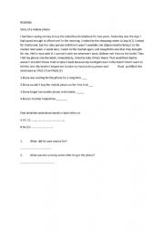 English Worksheet: reading 