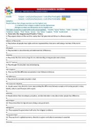 English Worksheet: Multicultural society- Focus on IMPERSONAL PASSIVE VOICE