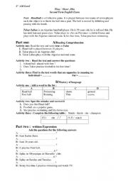 English Worksheet: test