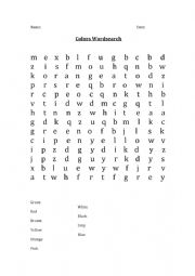 English Worksheet: Colors Worksheet