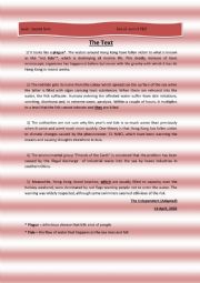English Worksheet: end term test 1 3rd form