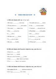 English Worksheet: Revision
