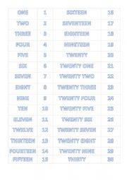 English Worksheet: Numbers