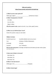 English Worksheet: Window on Britain Introduction