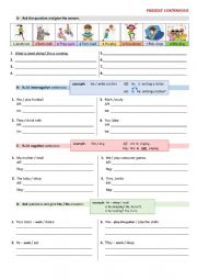 PRESENT CONTINUOUS - Worksheet