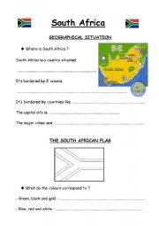 English Worksheet: South Africa Basic Info